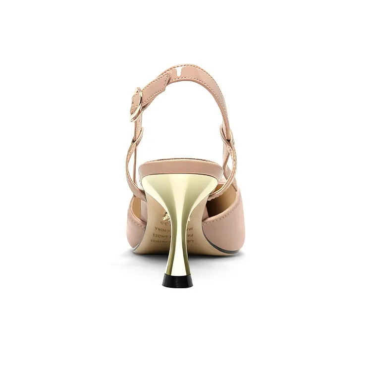 Lily Wei Tuberose Slim Heel High Heels 6cm Women's Nude-3