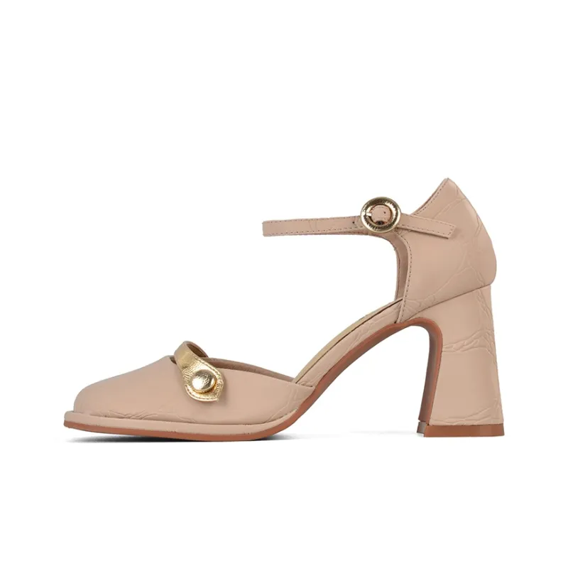 Beijiani Chunky Heel High Heels 7cm Women's-4