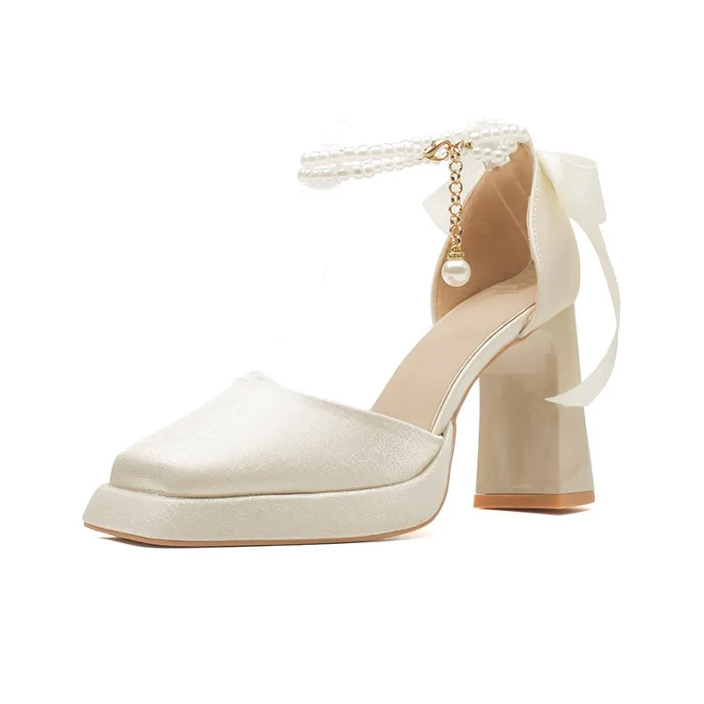 Zubumei Chunky Heel High Heels 7CM Women's-7