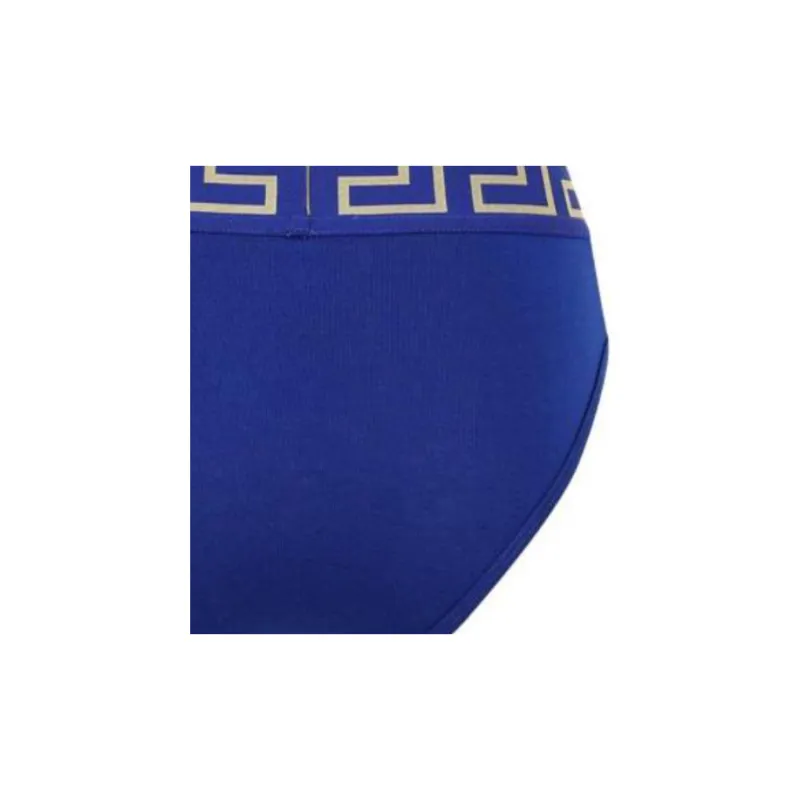 VERSACE Greca Border High Waist Bikini Bottoms 'Purple'-2
