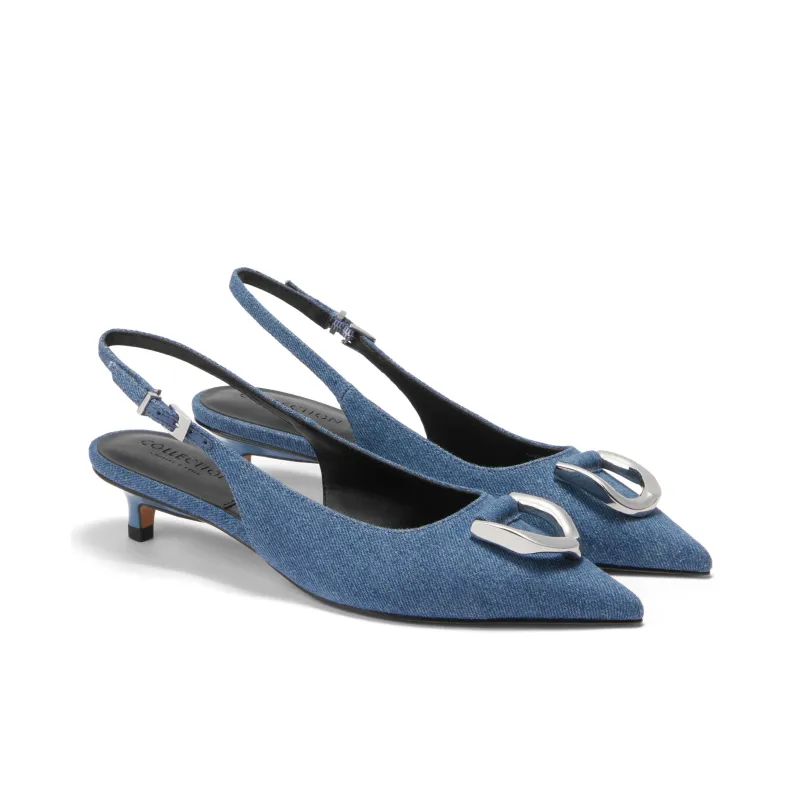 CHARLES&KEITH Small CK Slim Heel High Heels 3.5cm Women's Blue/Black-1
