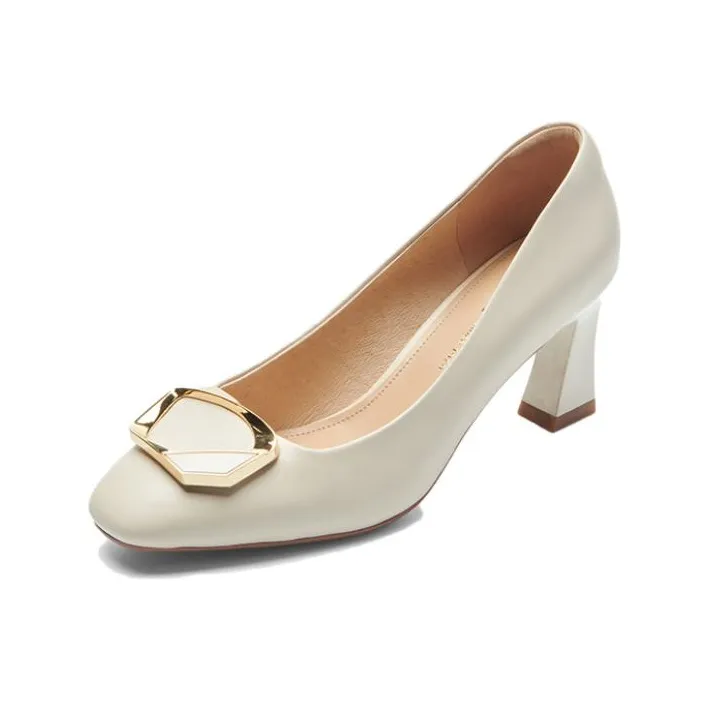 PT'SON Chunky Heel High Heels 7cm Women's-1
