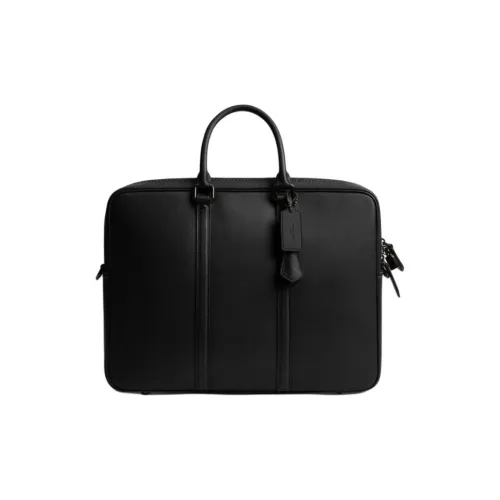 COACH Metropolitan Gloves Made Of Tanned Leather Laptop Bag Large Size Men's Black