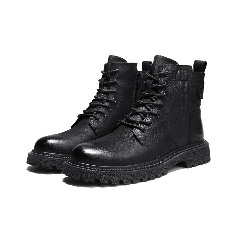 Kangaroo Head Ankle Boots Unisex Black-1