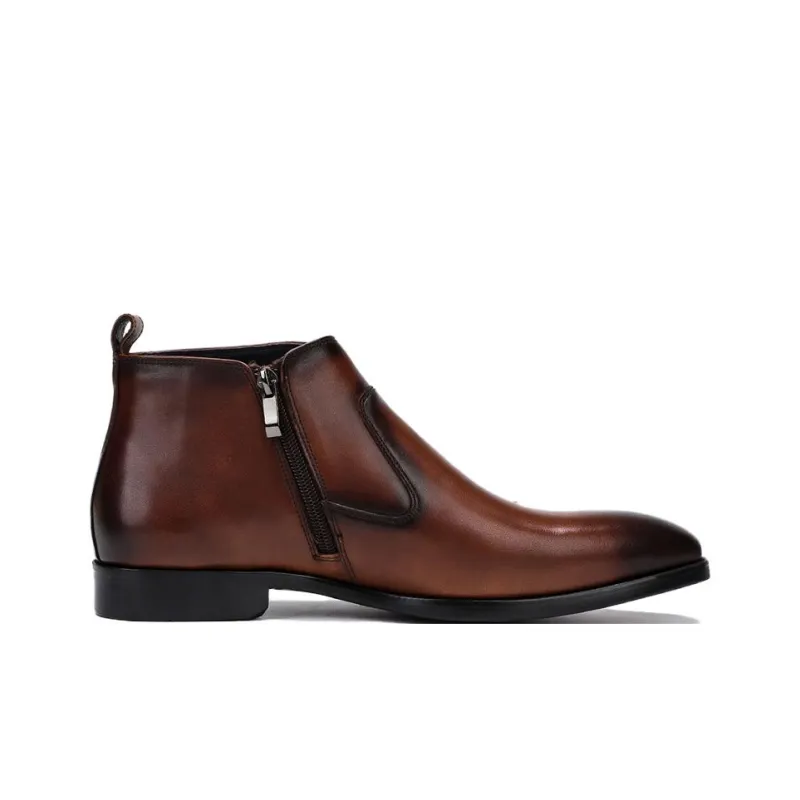 ASTON M.JAZZ Ankle Boots Men Black/Coffee-10
