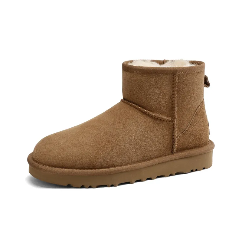 BOSSSUNWEN Snow Boots Women's Chestnut-1