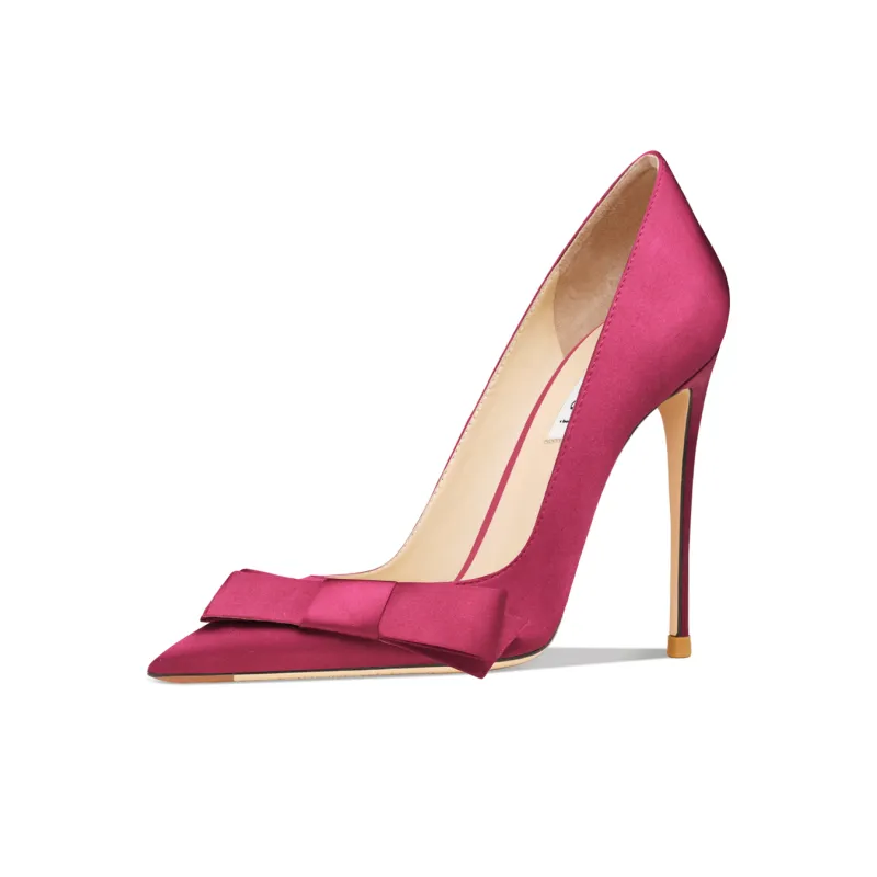 Suyymakk Slim Heel High Heels Women's Burgundy-0