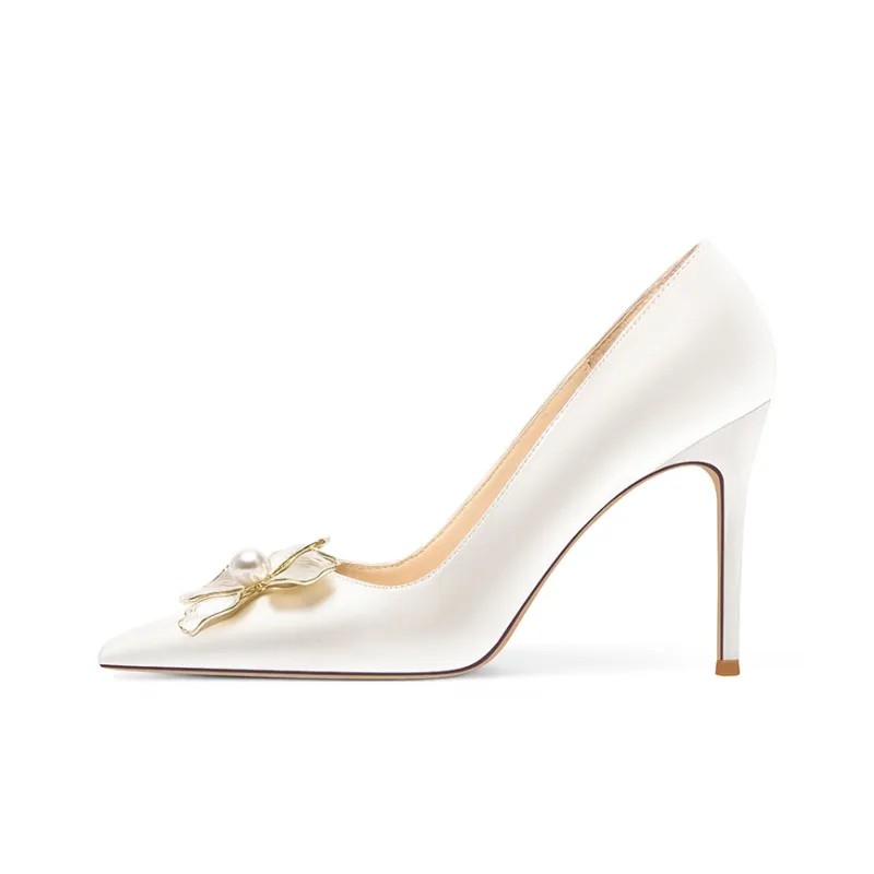 Holy Rose Slim Heel High Heels Women's Champagne-5