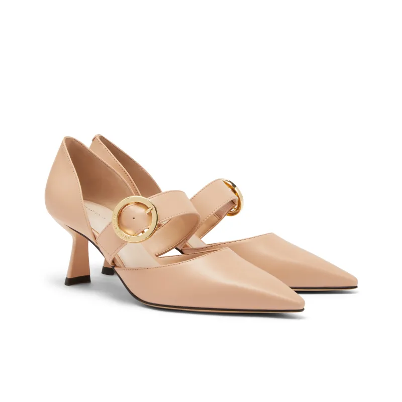 CHARLES&KEITH High Heels Women's White/Nude Flesh/Black-4