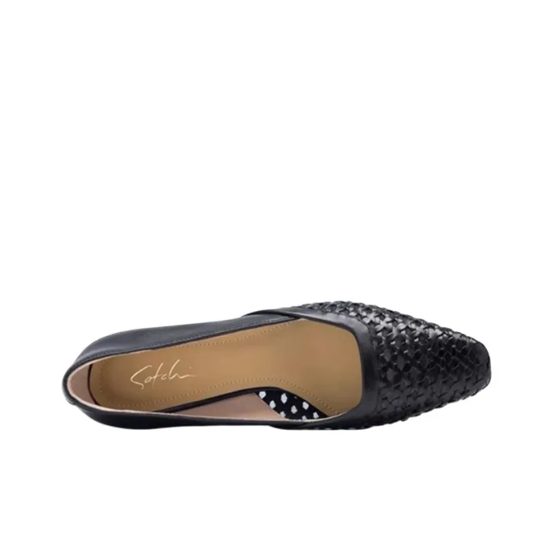 Satchi High Heels Women's Black/Ecru/Brown-3