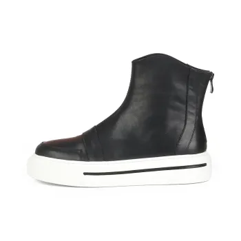 Thai Points Ankle Boots Medium Heel Men's Black