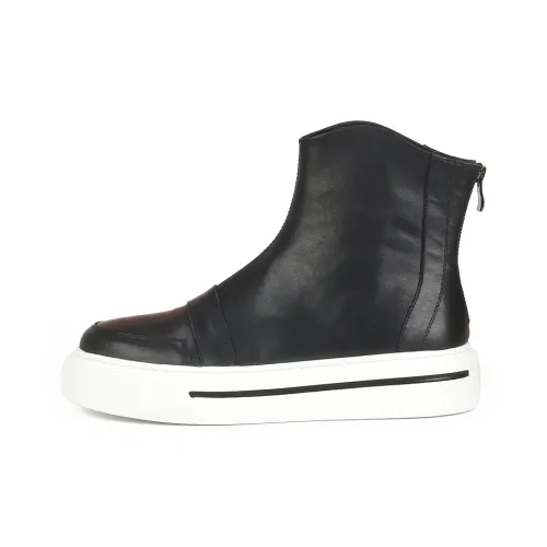 Thai Points Ankle Boots Medium Heel Men's Black