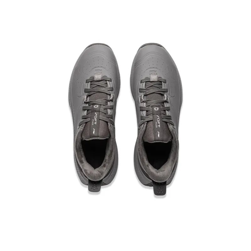 LiNing SOFT PLUS Anti Slip Wear Resistant Low Top Casual Shoes Men's Asphalt Gray-3