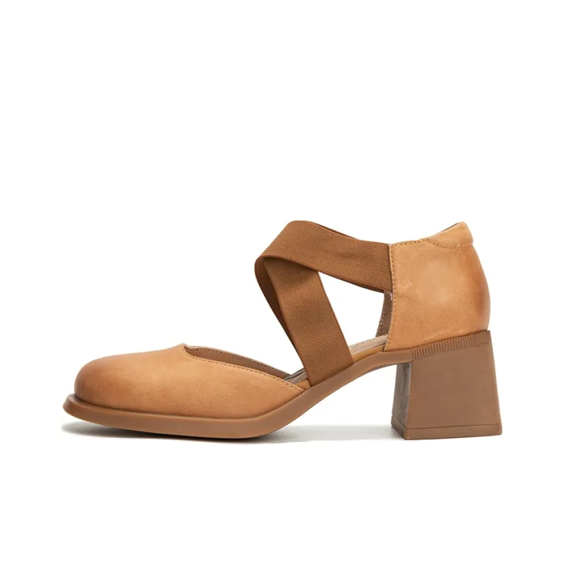 Q.VONTON Block Heel High Heels 5.5cm Women's-5