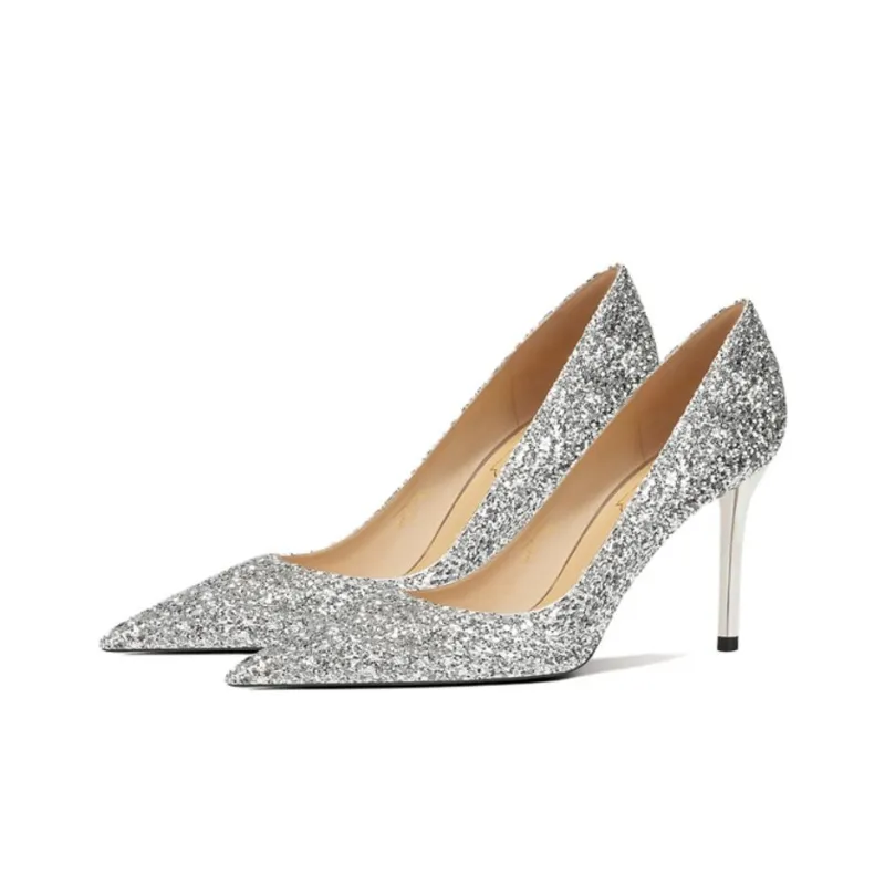 Zubumei Slim Heel High Heels 8cm Women's-1