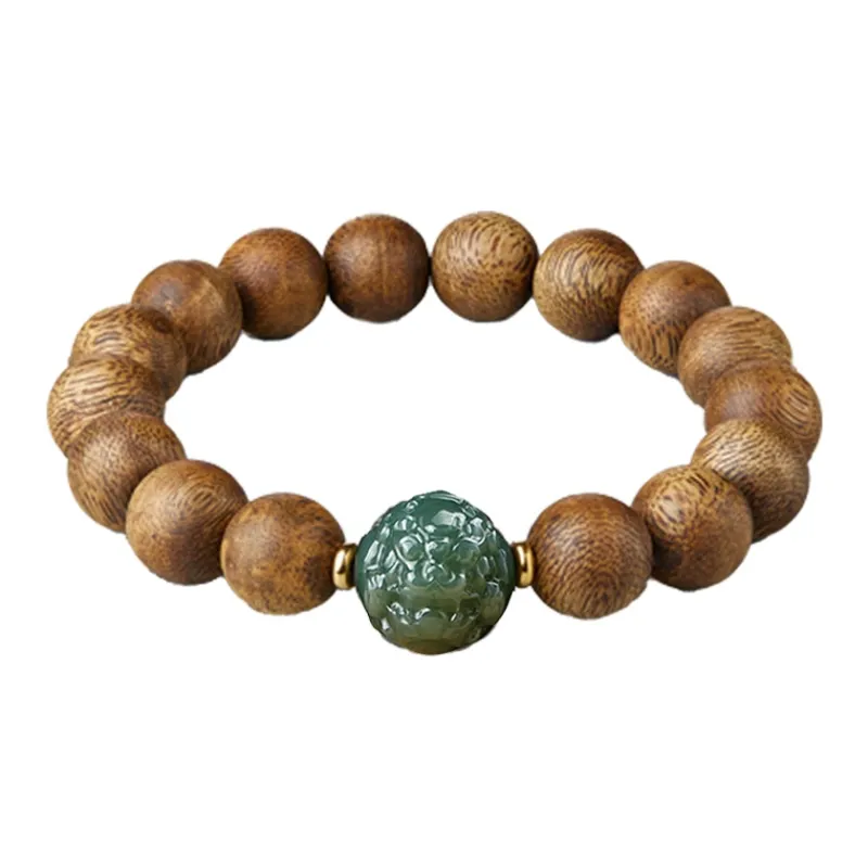 Moonstone Edge Agarwood Bracelets Unisex-0