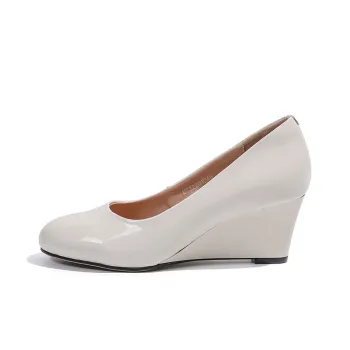 Mulinsen Wedge Heel High Heels 5.5cm Women's Beige