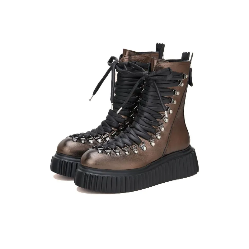 AGL Ankle Boots 6cm Women's Brown-2
