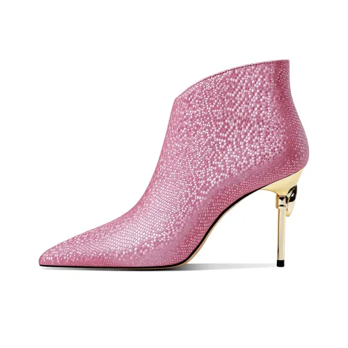 Hoov Ankle Boots 8cm Women's Marbled Star Pink