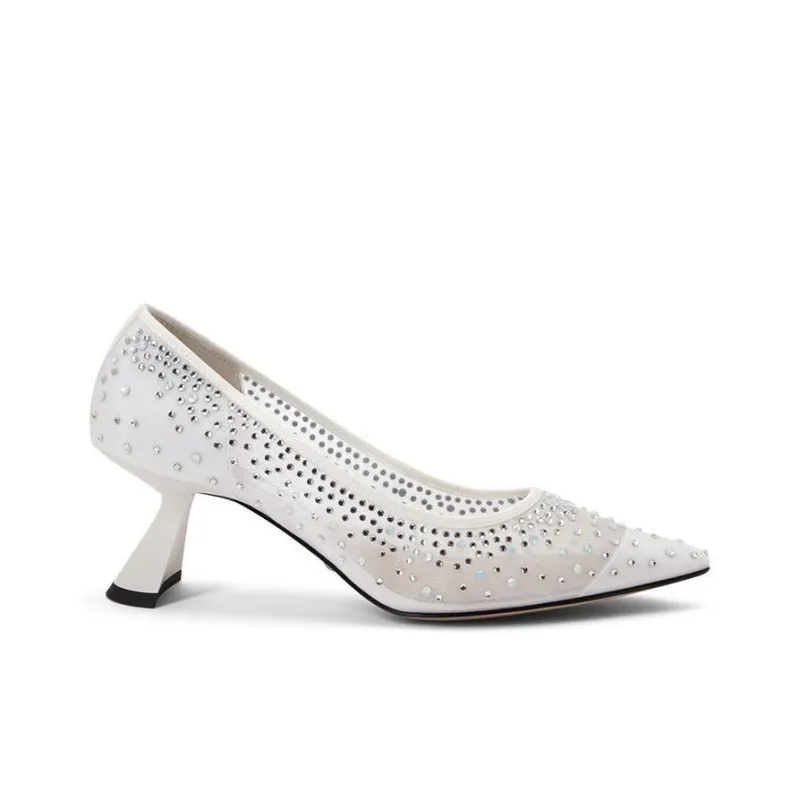 CHARLES&KEITH Wedding High Heels Women's White-3