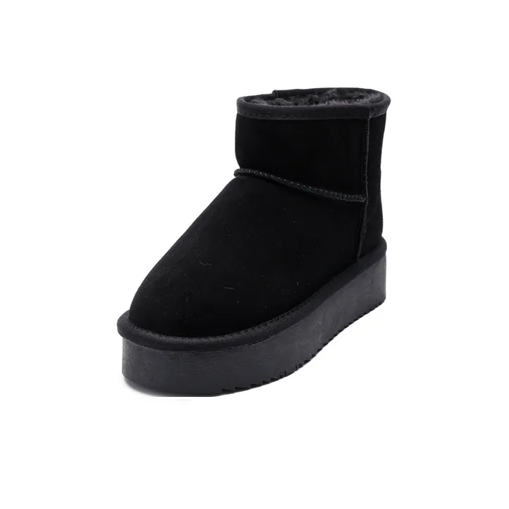 PAUL FRANK Warm And Wear Resistant Short Snow Boots Women's Black-1