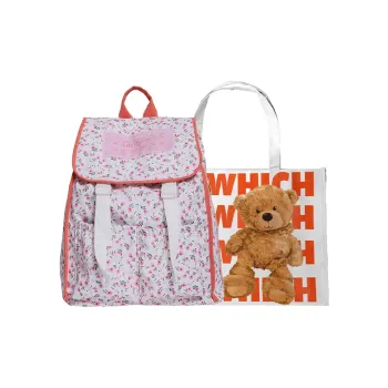 Bywhich Nylon Backpack Women's Pink/Blue/White