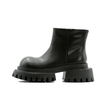 Little Sue Niche Design Trendy Versatile Large Head Cigarette Boot Ankle Boots Women's