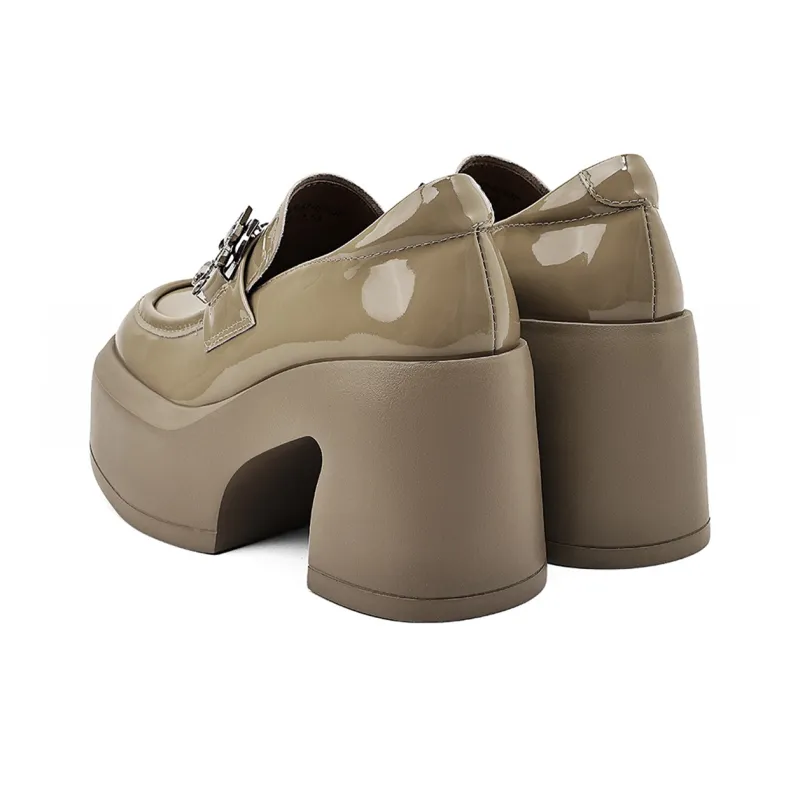 KMD Chunky Heel High Heels 9.5cm Women's-3
