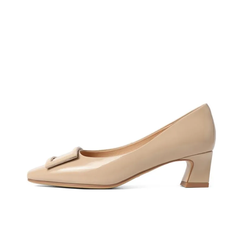 BELLE Spool Heel High Heels 4cm Women's-0