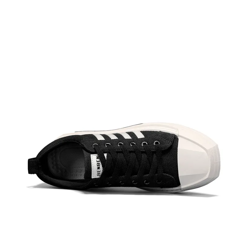 RENBEN Non slip Lightweight Low Top Canvas Shoes Men's-4