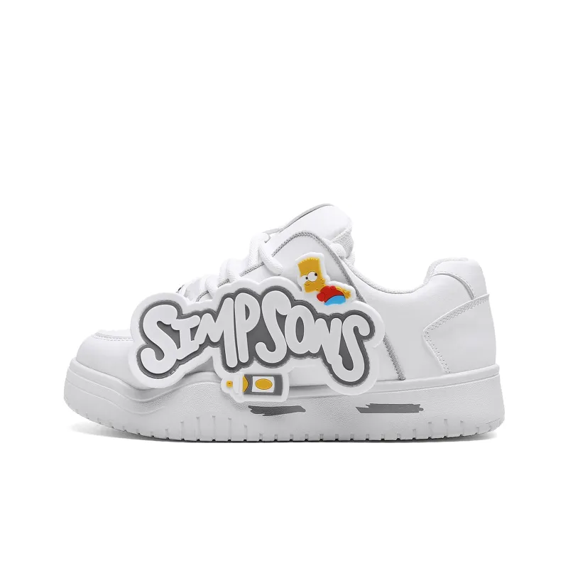 The Simpsons Skateboard Shoes Unisex Low Top Chic Yellow/Black/White-17