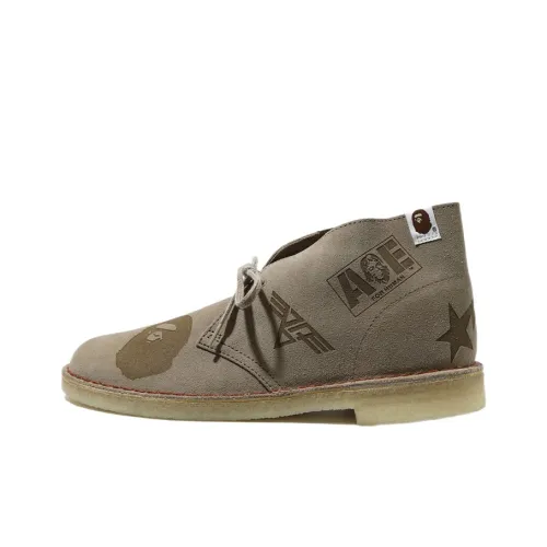 Clarks x A BATHING APE Ankle Boots Men's Ivory White