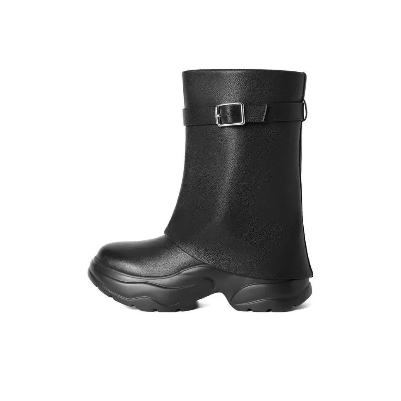 BELLE Ankle Boots 6CM Women's Soft Matte White Meteorite Black-12