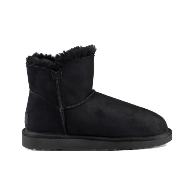 UGG Mini Bailey Button Boot Black Women's-1