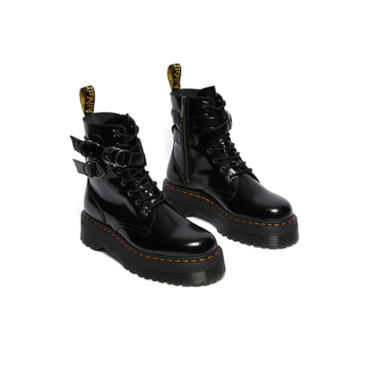 Dr.Martens Jadon Hardware Leather Platform Boots Black-2