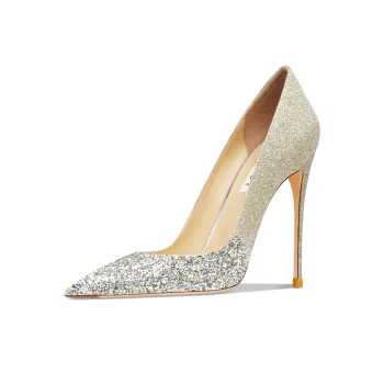 Suyymakk Slim Heel High Heels Women's Gold