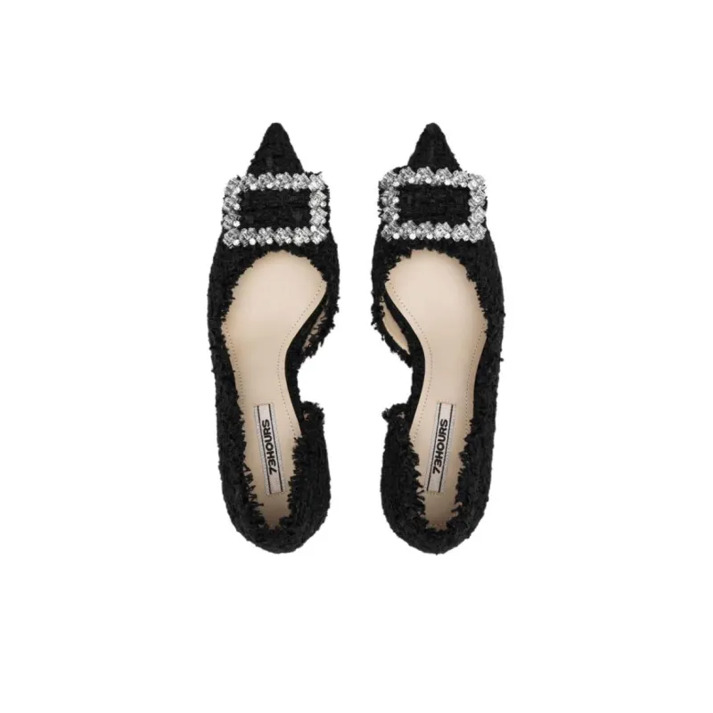 73Hours Tipsy Day Slim Heel High Heels Women's Black-3