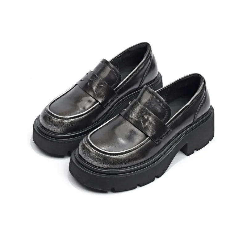 CENTRAL&KITTY Chunky Heel Platform Loafers 5.5cm Women's-7