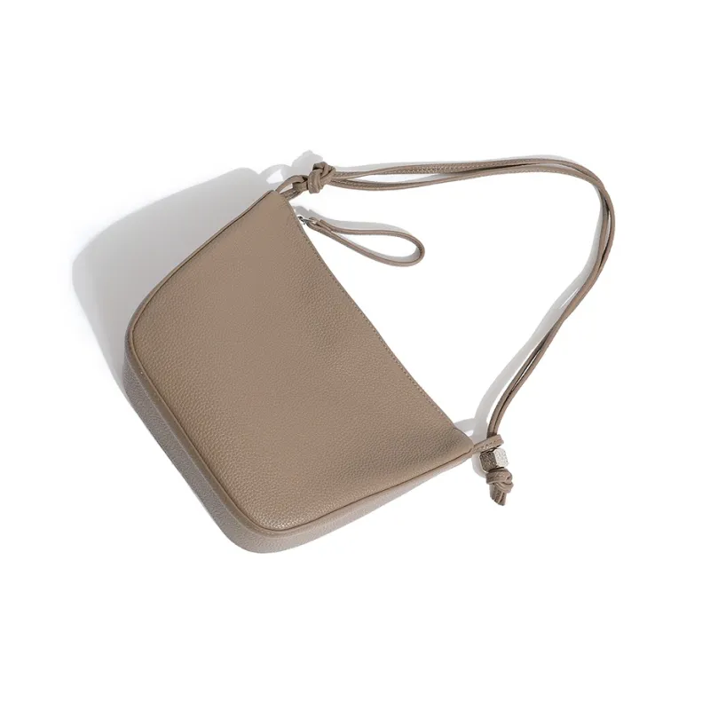 Vigno Synthetic Leather Shoulder Bag Regular Women's Elephant Gray/Black/Ecru/Brown-2