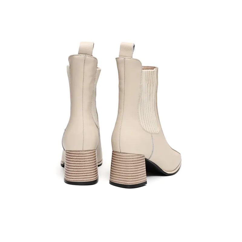 EBLAN Ankle Boots Women's Beige-4
