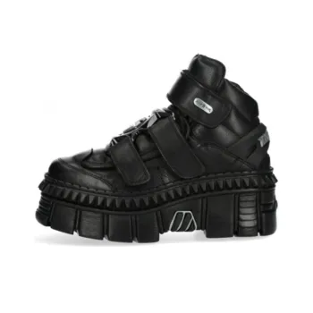 NEW ROCK Ankle Boots Unisex Black