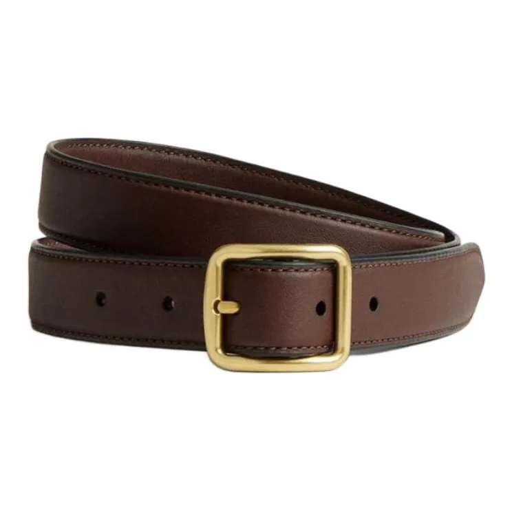 COACH Cow Leather Belts Women's Brown Width 2.5CM-0