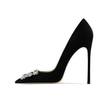 Ganxiaojie Slim Heel High Heels Women's Black