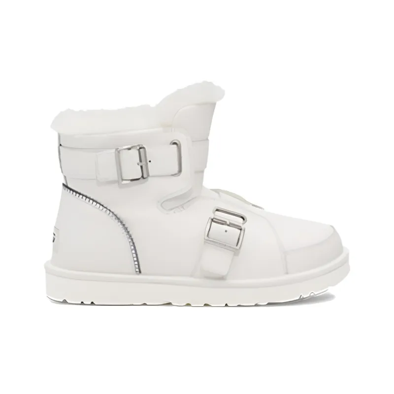 UGG Mini Buckle Short Boots 'White' Women's-1