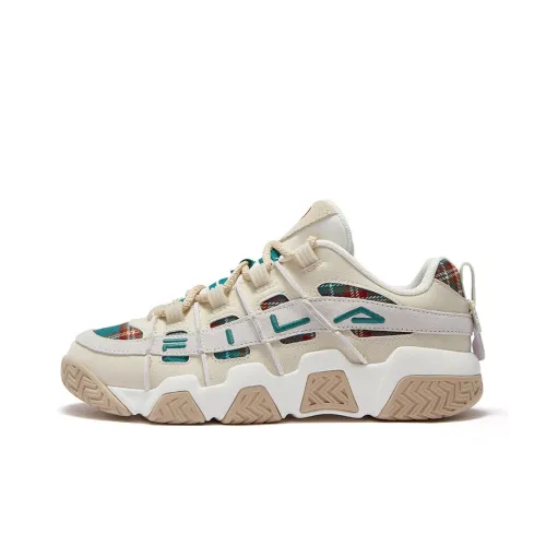 FILA FUSION Barricade Basketball Shoes Men Low Top Foam White/Pond Green