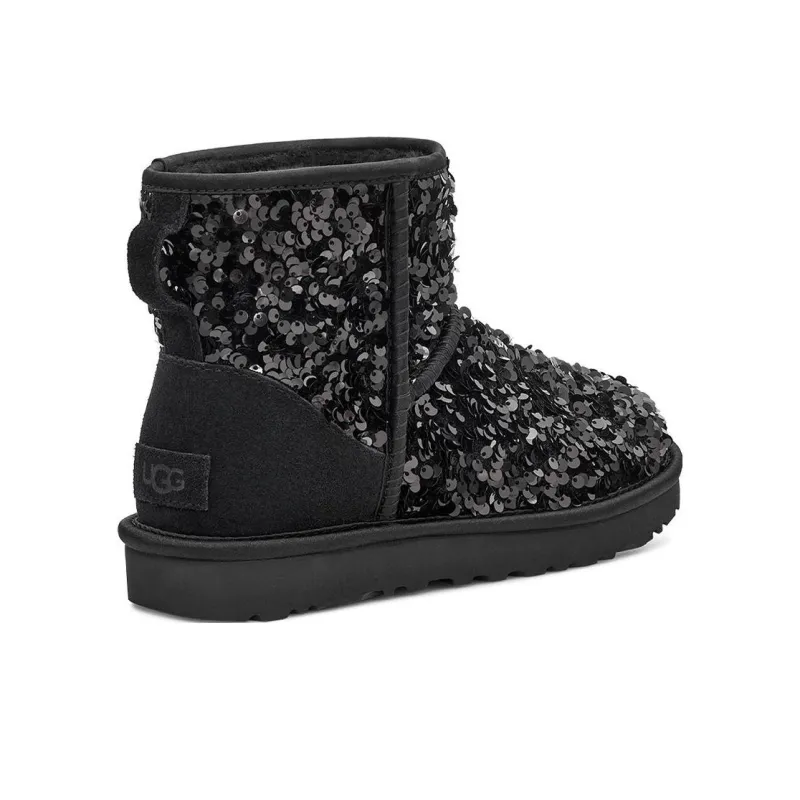 UGG Classic Mini Chunky Sequin Boot Black Women's-2