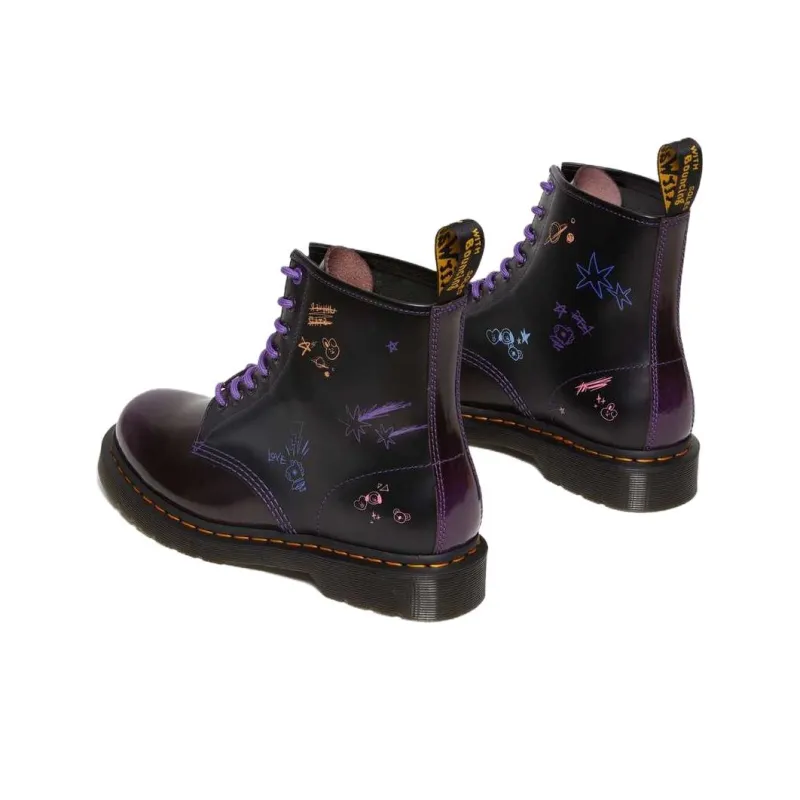 Dr.Martens X BT21 1460 Leather Boots 'Purple'-1