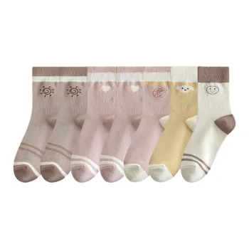 Lan Miao Mid Calf Socks Women's 7 Pack