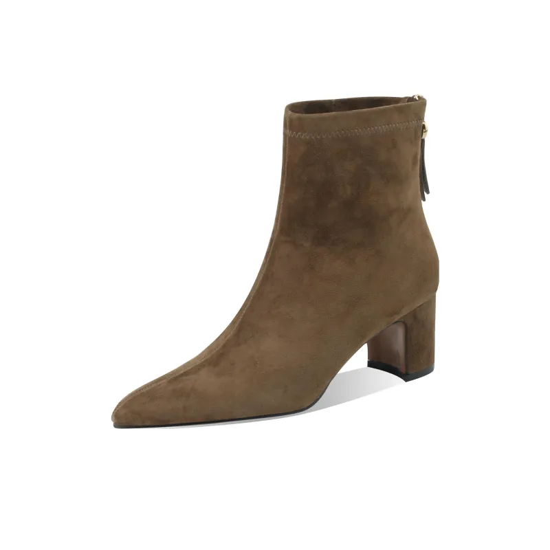 BOERDIQI Ankle Boots Women's Black/Khaki-6