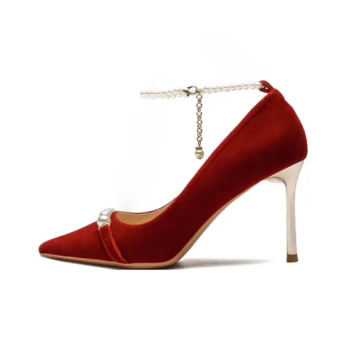 Ainer cat High Heels Women's Red